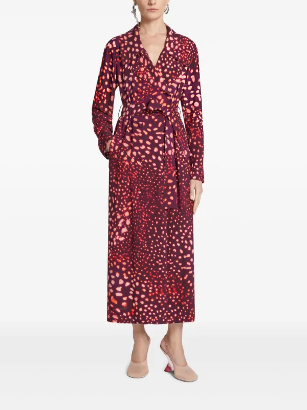 DRIES VAN NOTEN Polka dot-print Coat | Red | FARFETCH