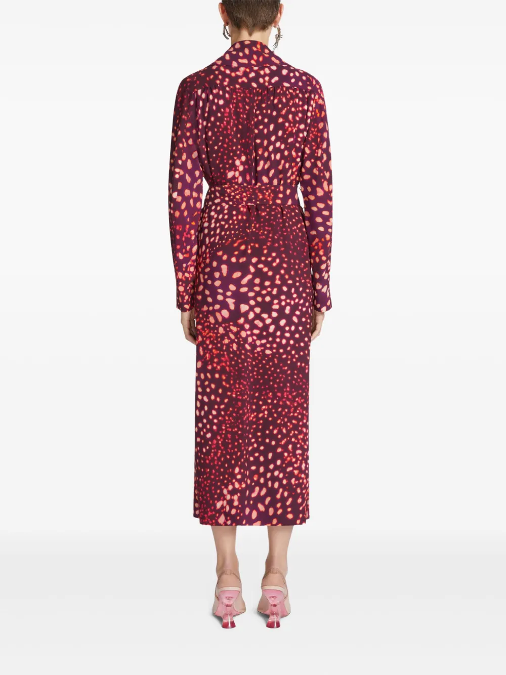Shop Dries Van Noten Polka Dot-print Coat In Red