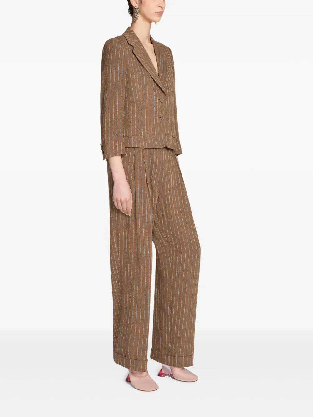 DRIES VAN NOTEN Plooibroek Bruin