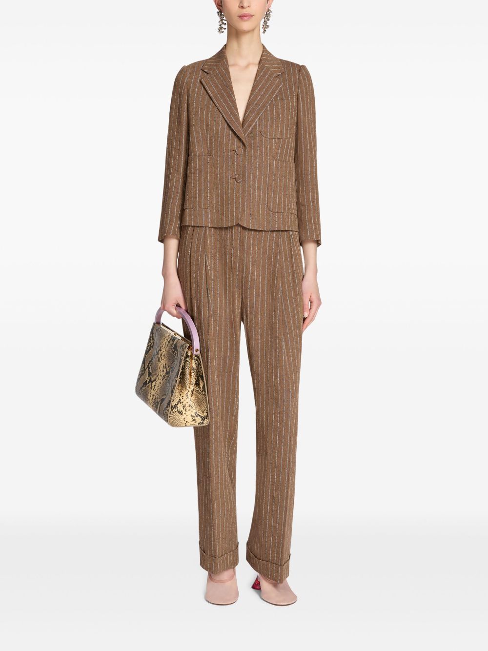 DRIES VAN NOTEN Plooibroek - Bruin