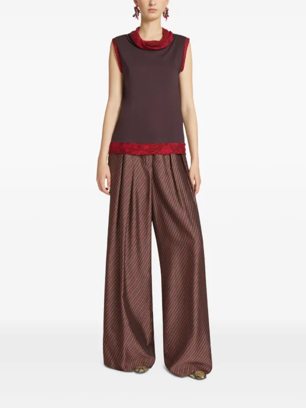 DRIES VAN NOTEN floral-print Top | Red | FARFETCH