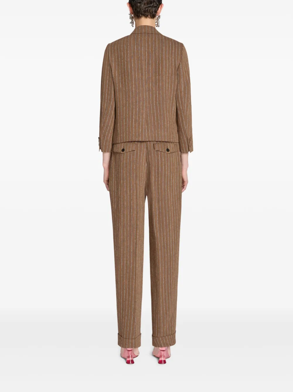 DRIES VAN NOTEN Cropped blazer Bruin