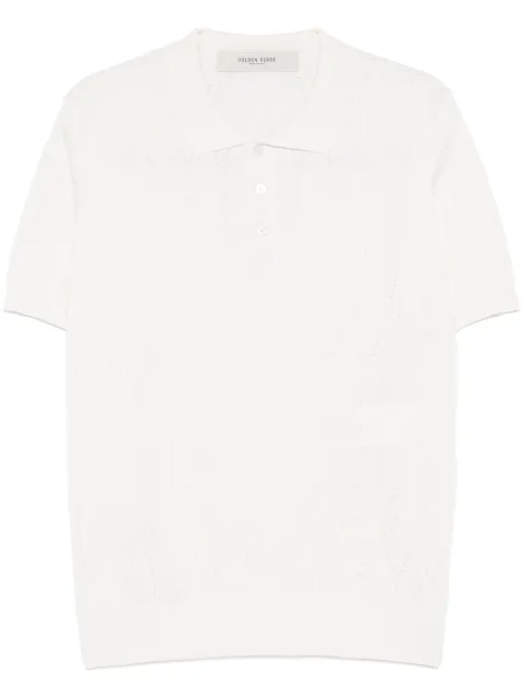 Golden Goose argyle intarsia-knit polo shirt