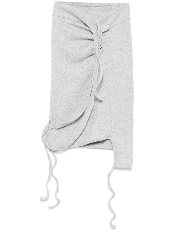 Ottolinger Ribbed Mini Skirt | Grey | FARFETCH