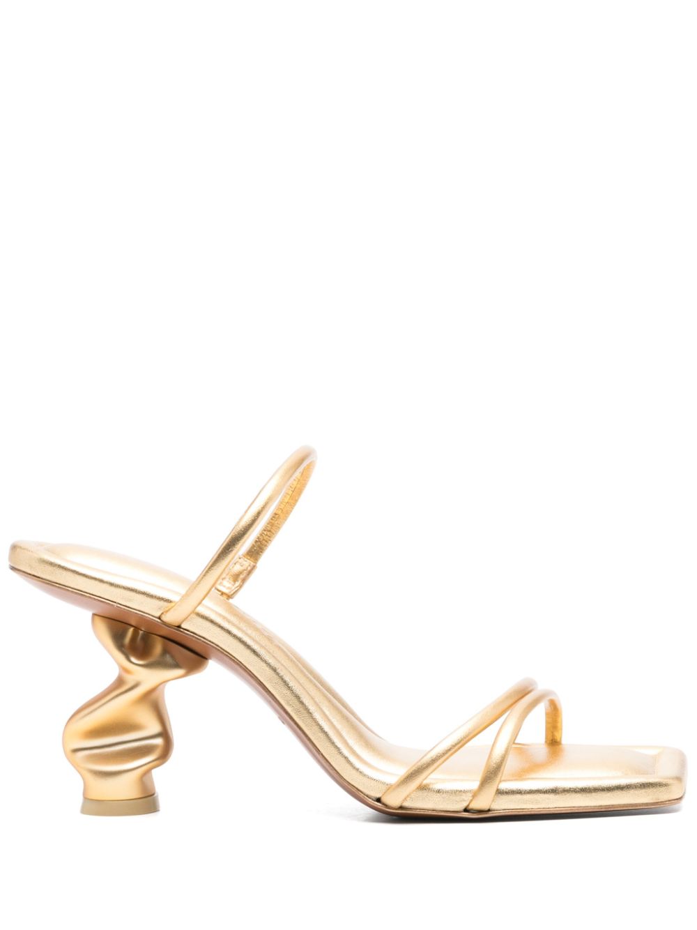 Cult Gaia 85mm Seraphina mules Gold