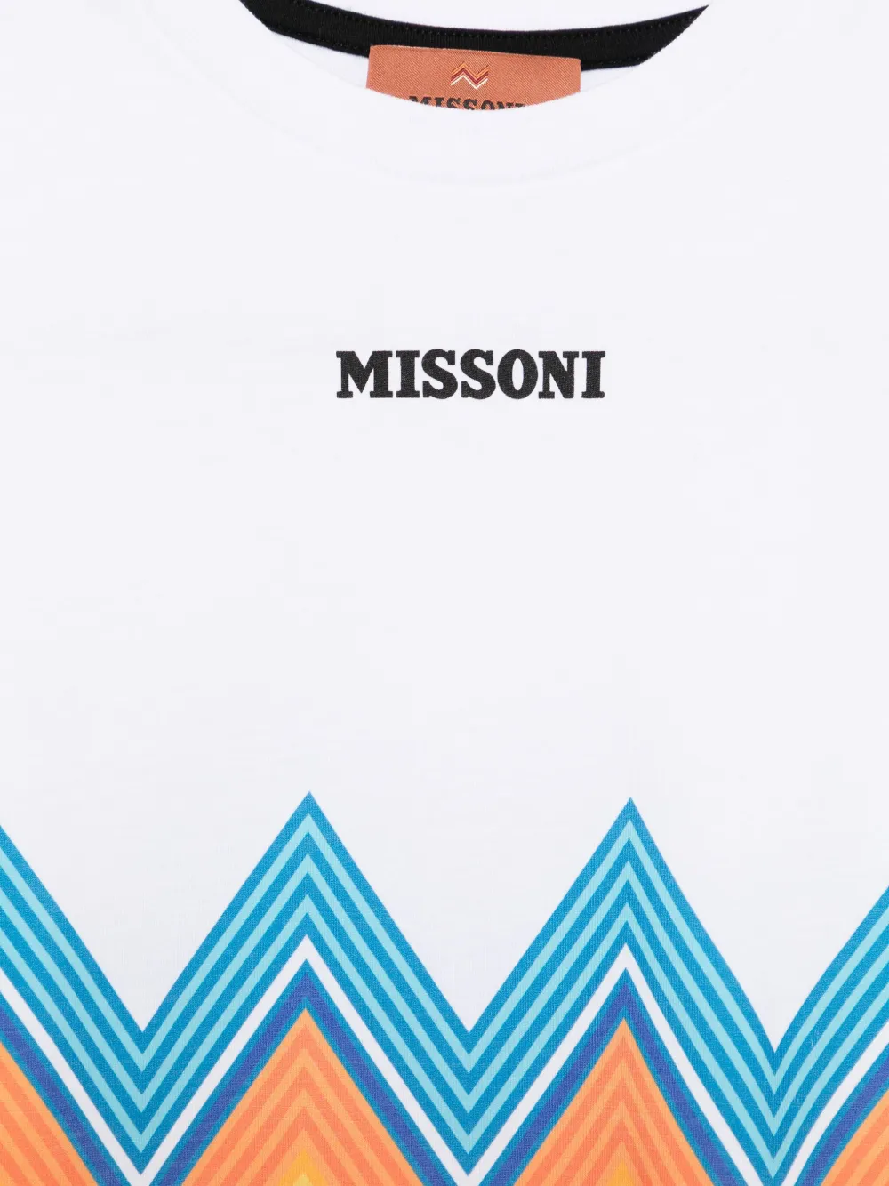 Missoni Kids T-shirt met zigzag-patroon Wit