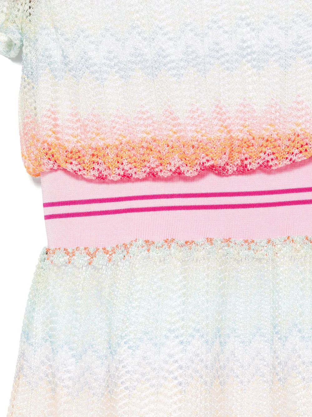 Missoni Kids Jurk met zigzagpatroon Roze
