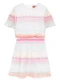 Missoni Kids zigzag-woven dress - Pink