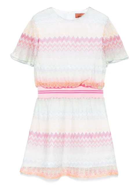 Missoni Kids vestido entretejido en zigzag