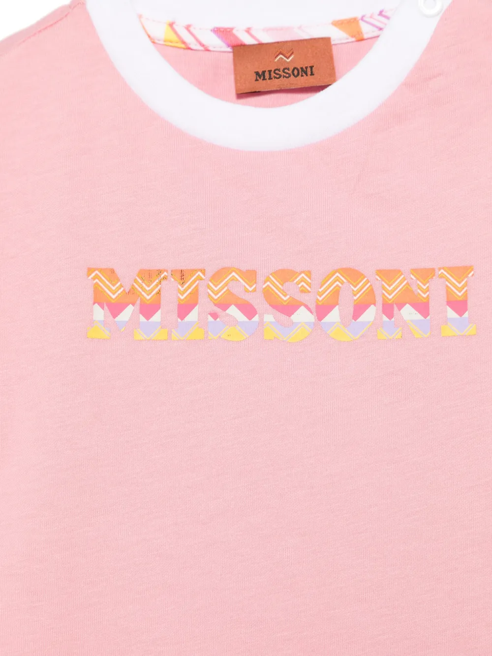 Missoni Logo-print T-shirt In Pink