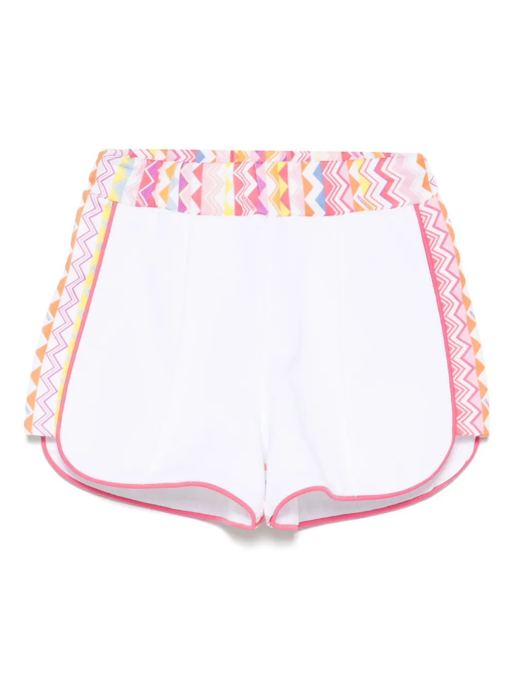 Missoni Kids Shorts met zigzag-print Wit