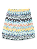 Missoni Kids zigzag-pattern swim shorts - Blue