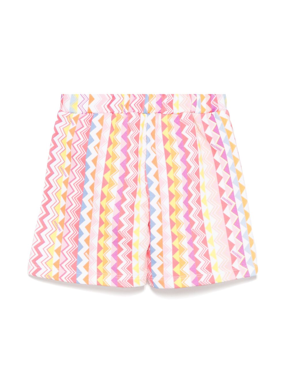 Missoni Kids zigzag-pattern shorts - Pink