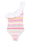 Missoni Kids zigzag-pattern swimsuit - White