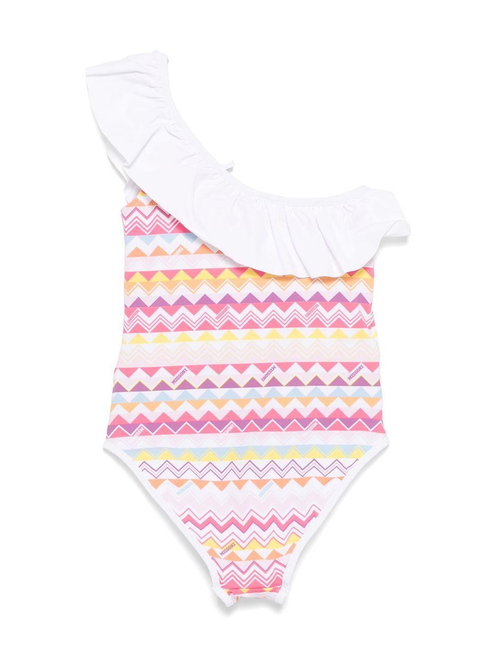 Missoni Kids zigzag-pattern swimsuit - White