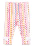 Missoni Kids zigzag-pattern leggings - White