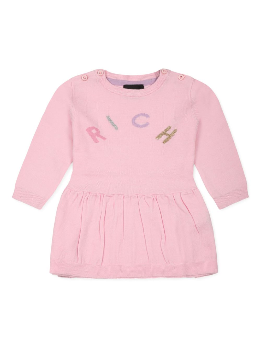 John Richmond Junior logo-raised mini dress - Pink