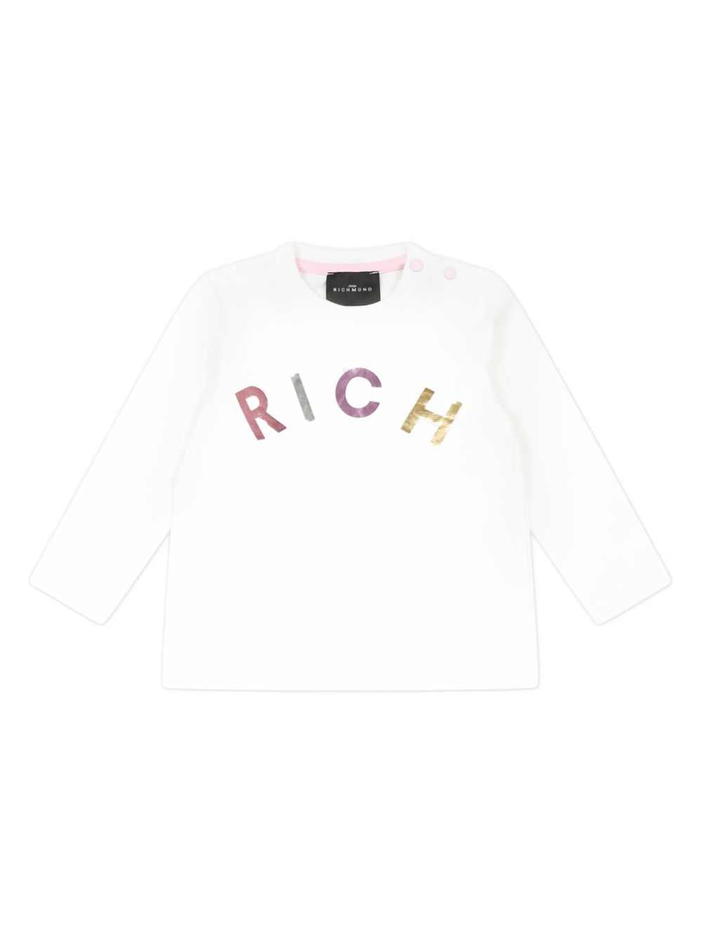 John Richmond Junior T-shirt met logoprint Wit