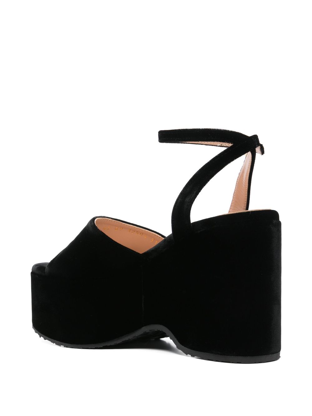 Gianvito Rossi 105mm velvet sandals Black