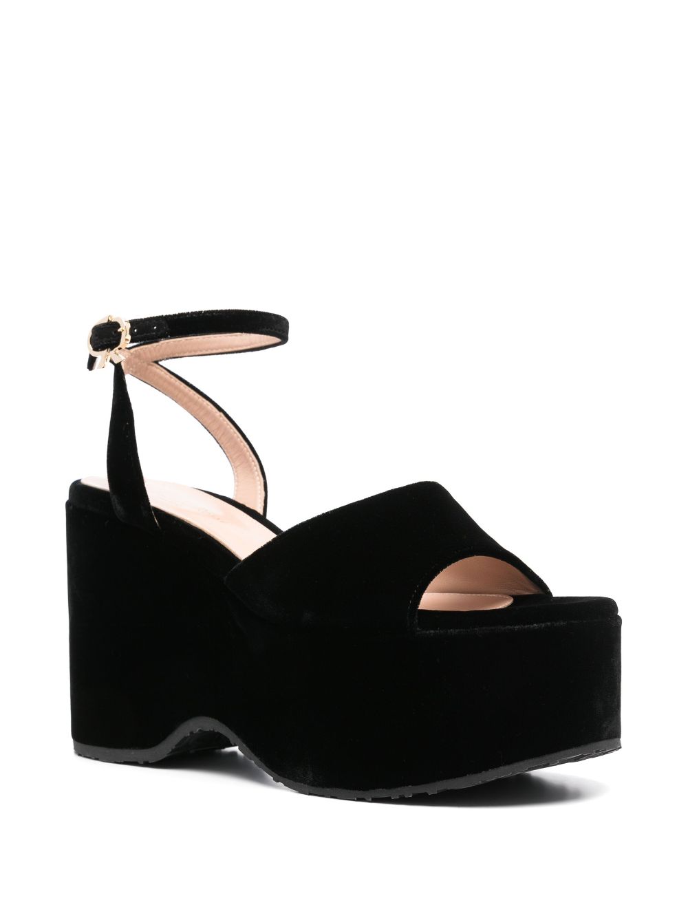 Gianvito Rossi 105mm velvet sandals - Black