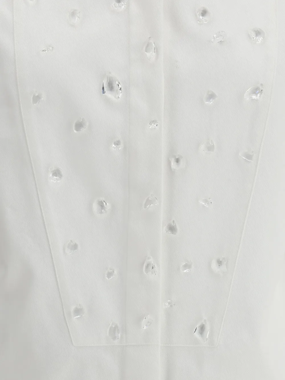 Alexander McQueen Verfraaid katoenen blouse Wit