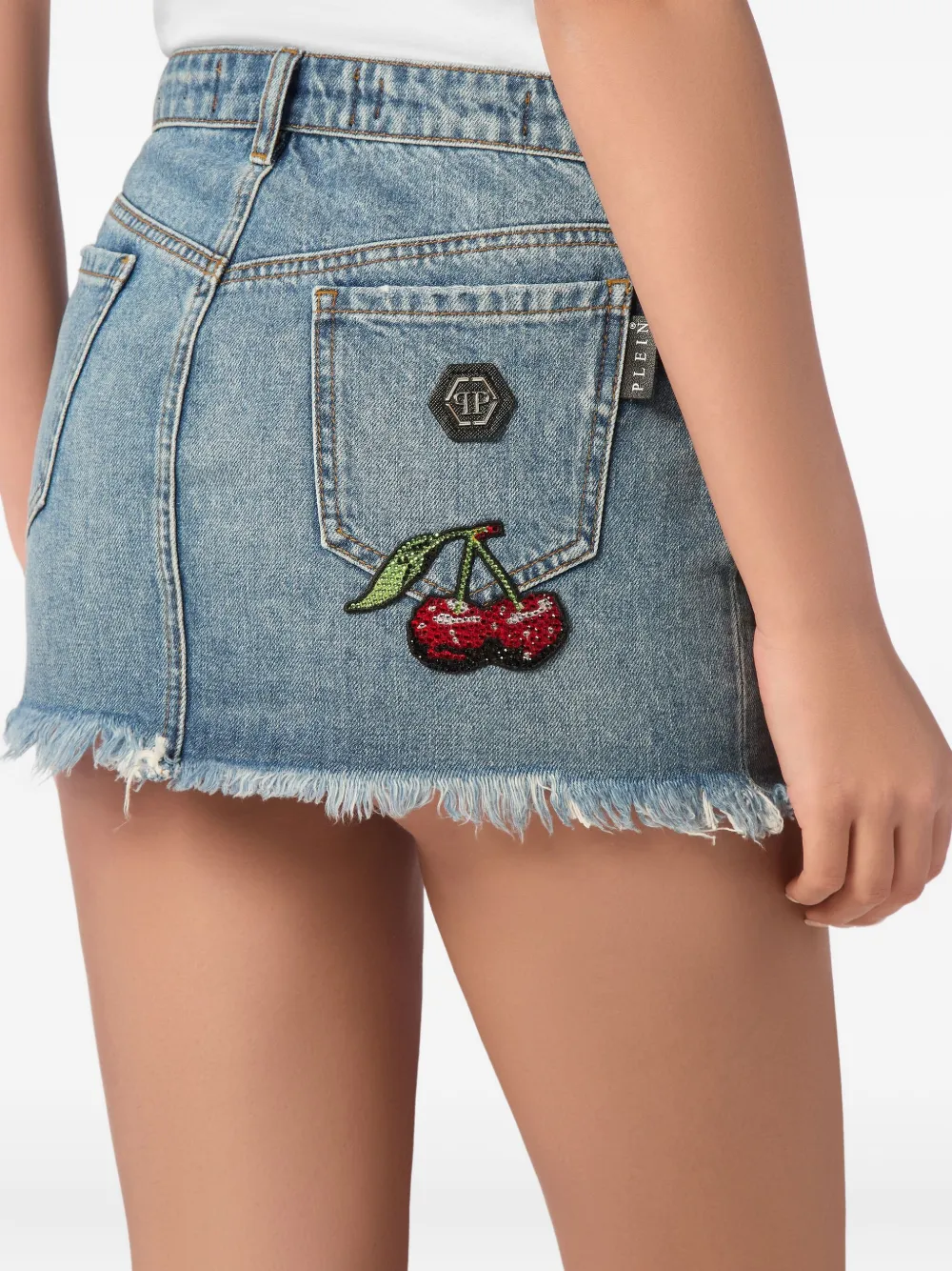 Philipp Plein Denim rok Blauw