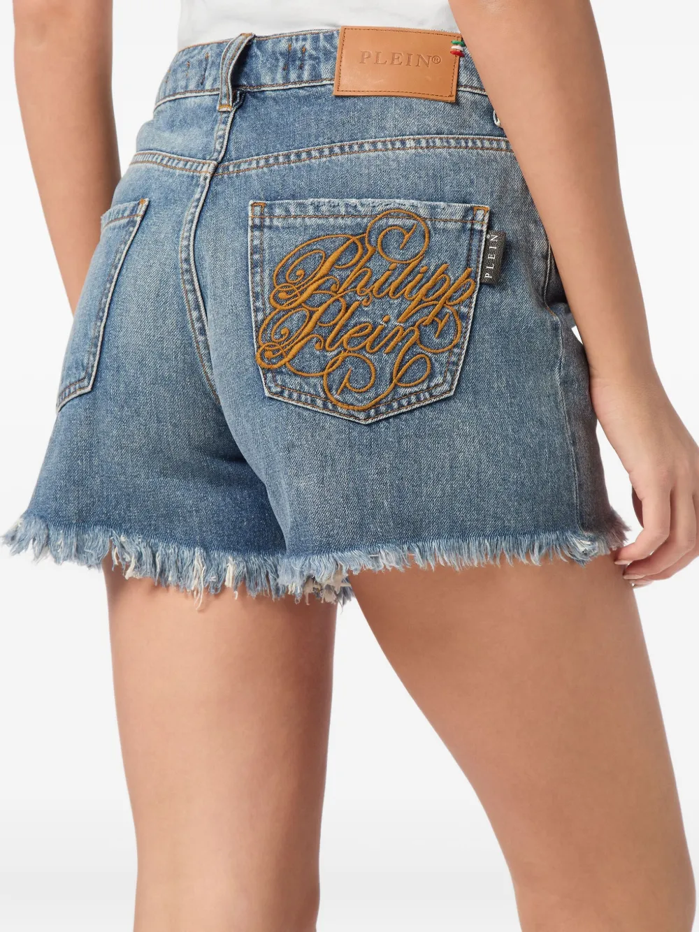 Philipp Plein Denim shorts Blauw