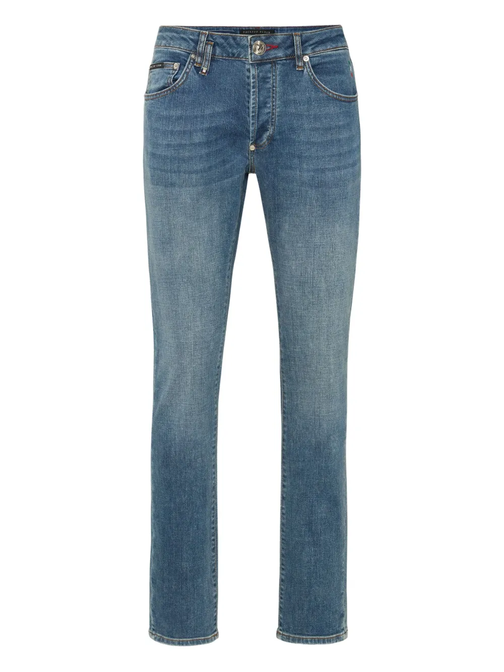 Philipp Plein Jeans met stras detail Blauw