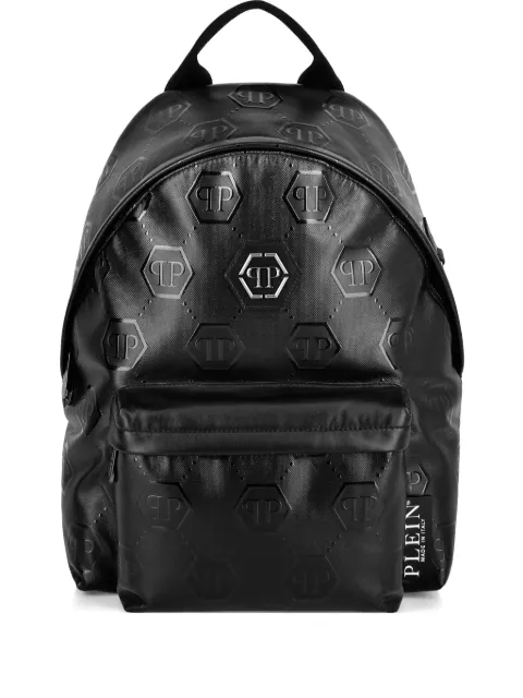Philipp Plein mochila con monograma bordado