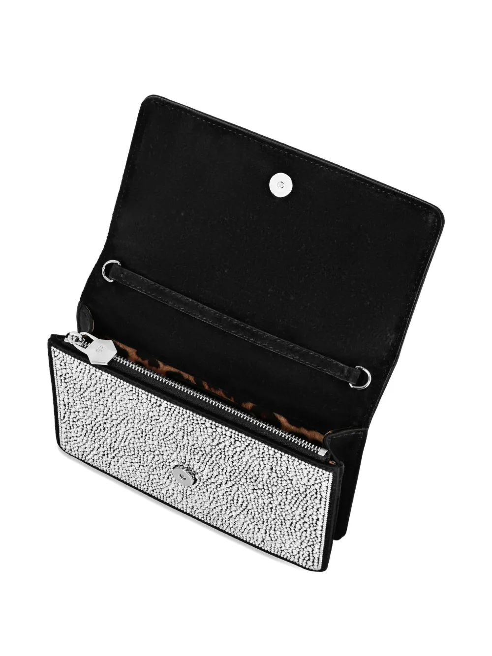 Philipp Plein Crystal-embellished Crossbody Bag In Black