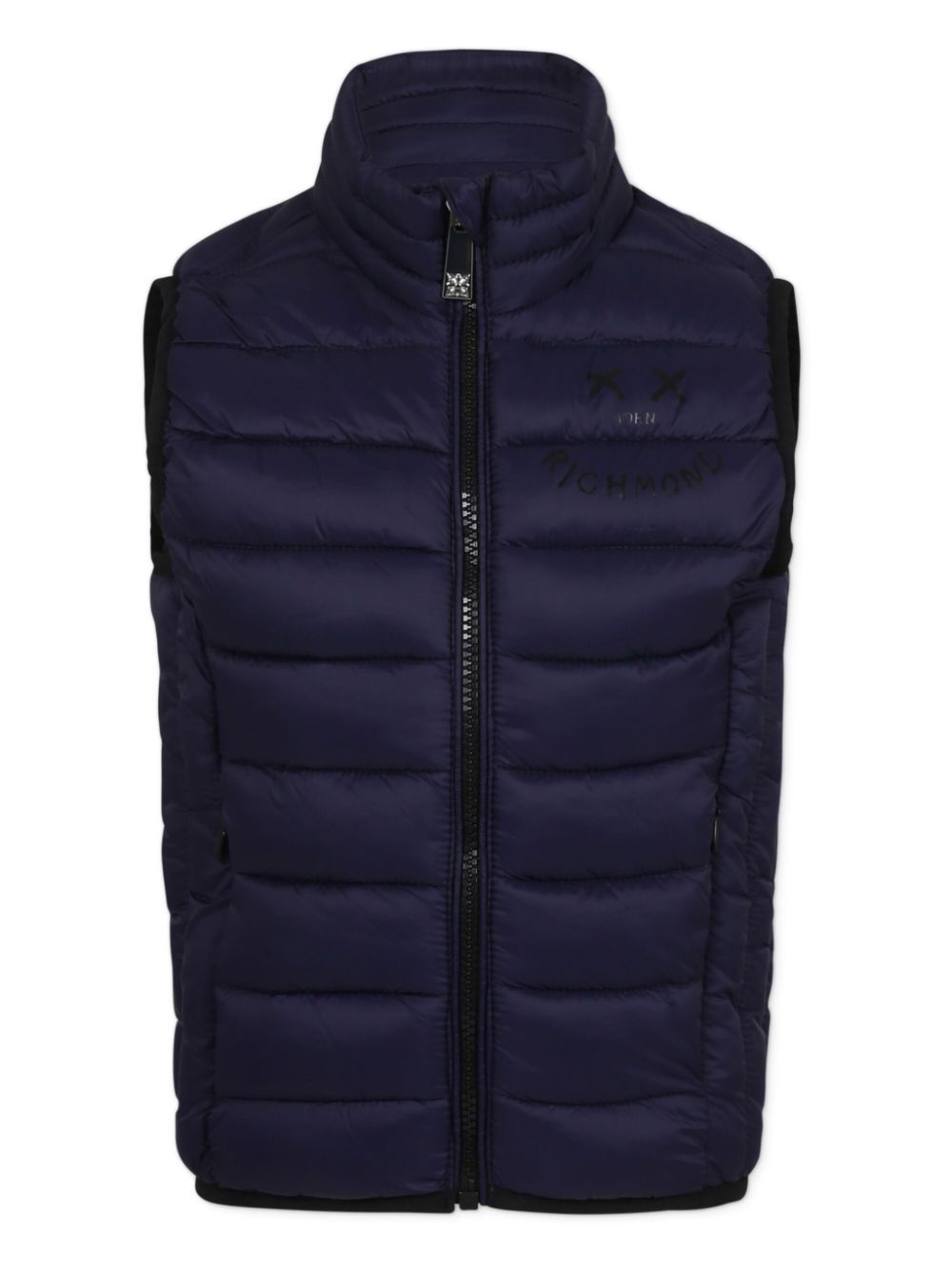 John Richmond Junior Gilet met logoprint Blauw