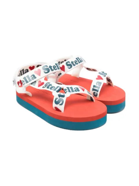 Stella McCartney Kids logo-debossed strap sandals