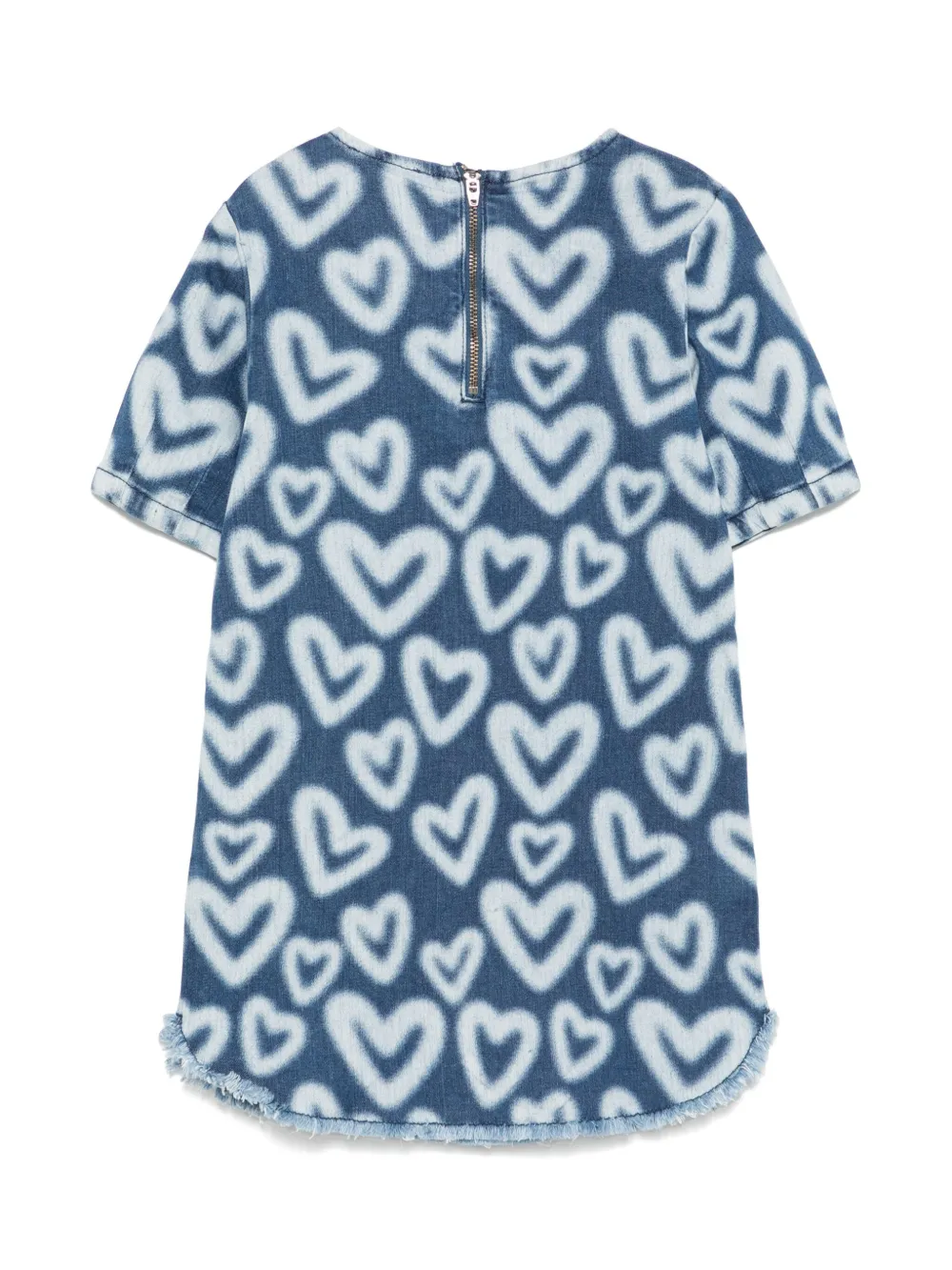 Stella McCartney Kids Jurk met hartprint - Blauw