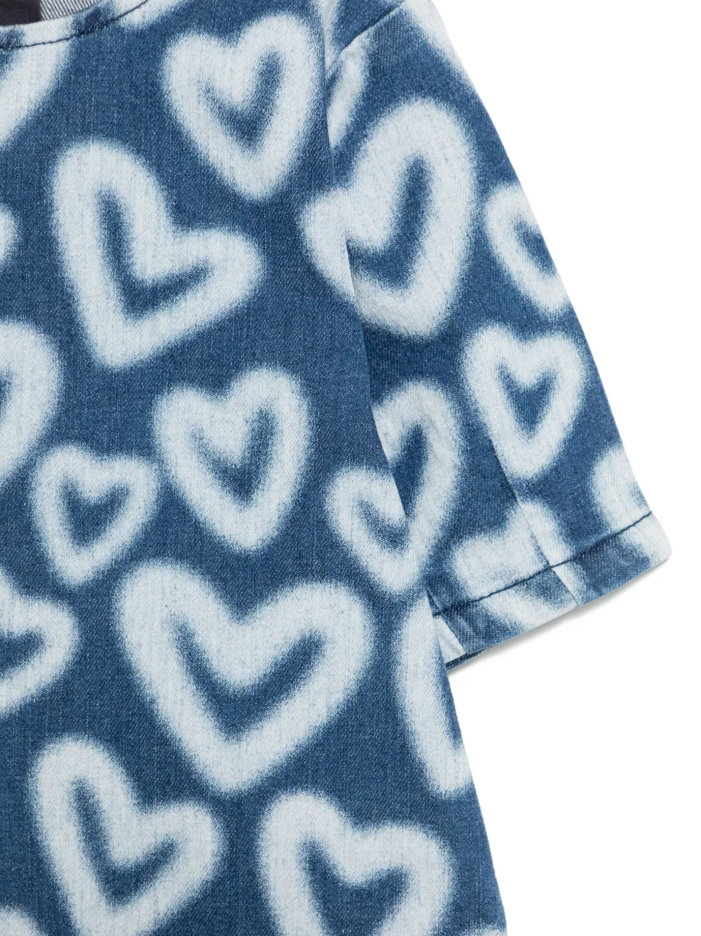 Stella McCartney Kids Jurk met hartprint Blauw