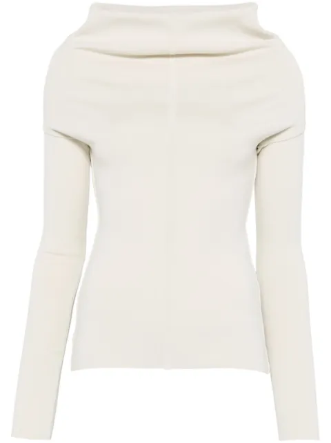 Rick Owens top drapeado manga larga