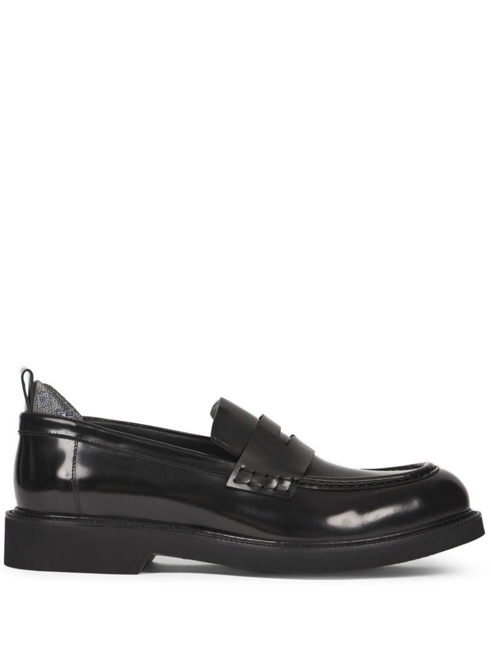 ETRO leather penny loafers Black