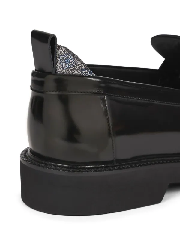 ETRO Leather Penny Loafers | Black | FARFETCH GE ETRO Leather Penny Loafers | Black | FARFETCH GE