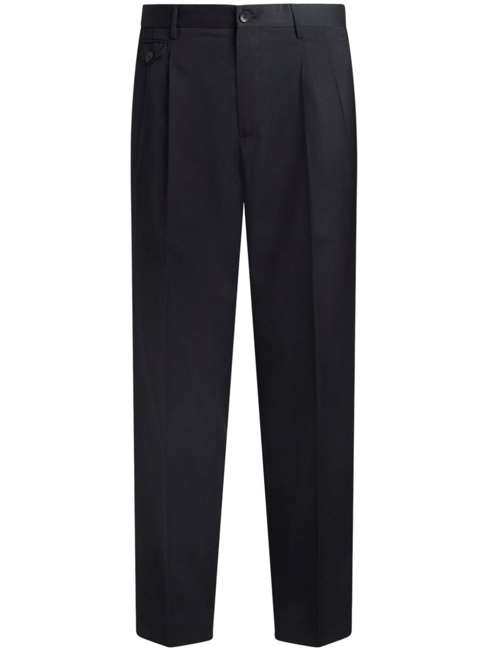 tapered wool trousers