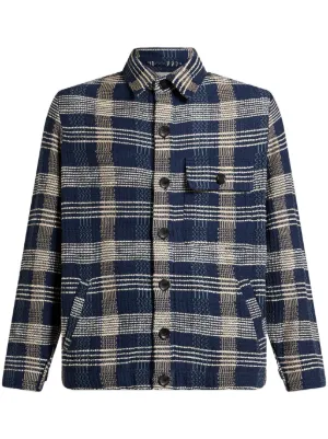 ETRO ツイード ブレザー 青・赤・白 ETRO Shirt Jackets | FARFETCH US