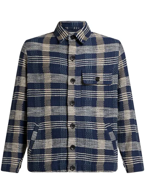 ETRO check-pattern knit shirt jacket 