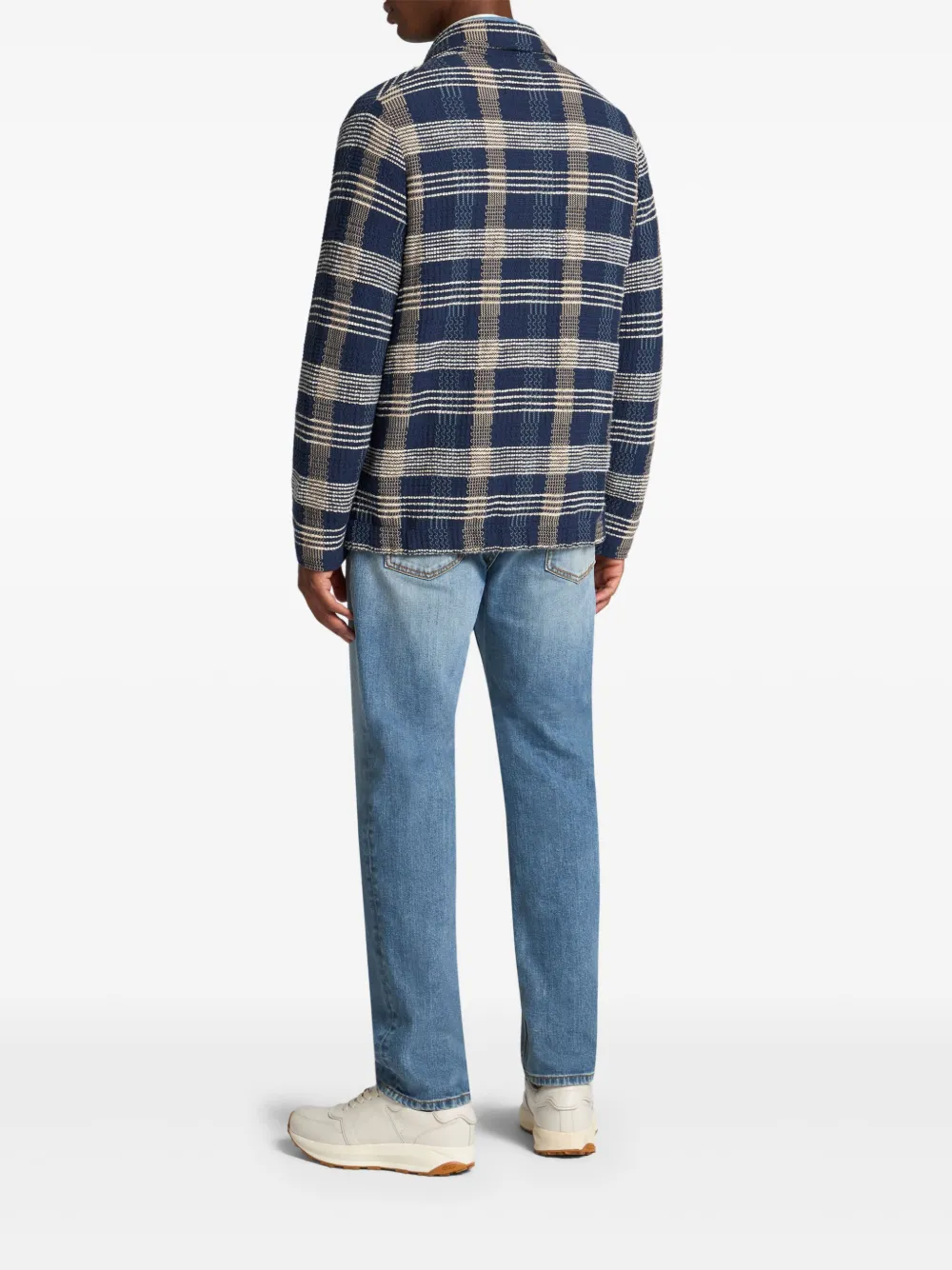 ETRO Geruit shirtjack Blauw
