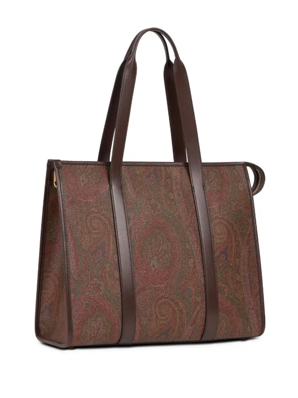 ETRO ペイズリーモチーフ ハンドバッグ | ブラウン | FARFETCH JP