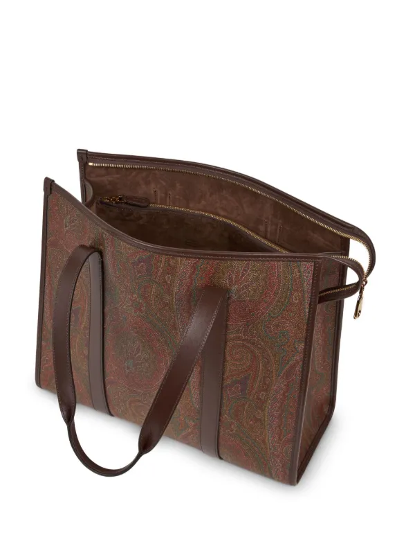 ETRO ペイズリーモチーフ ハンドバッグ | ブラウン | FARFETCH JP