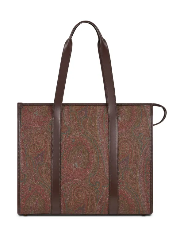 ETRO ペイズリーモチーフ ハンドバッグ | ブラウン | FARFETCH JP