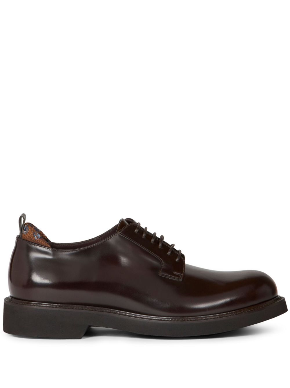 ETRO leather Derby shoes Brown