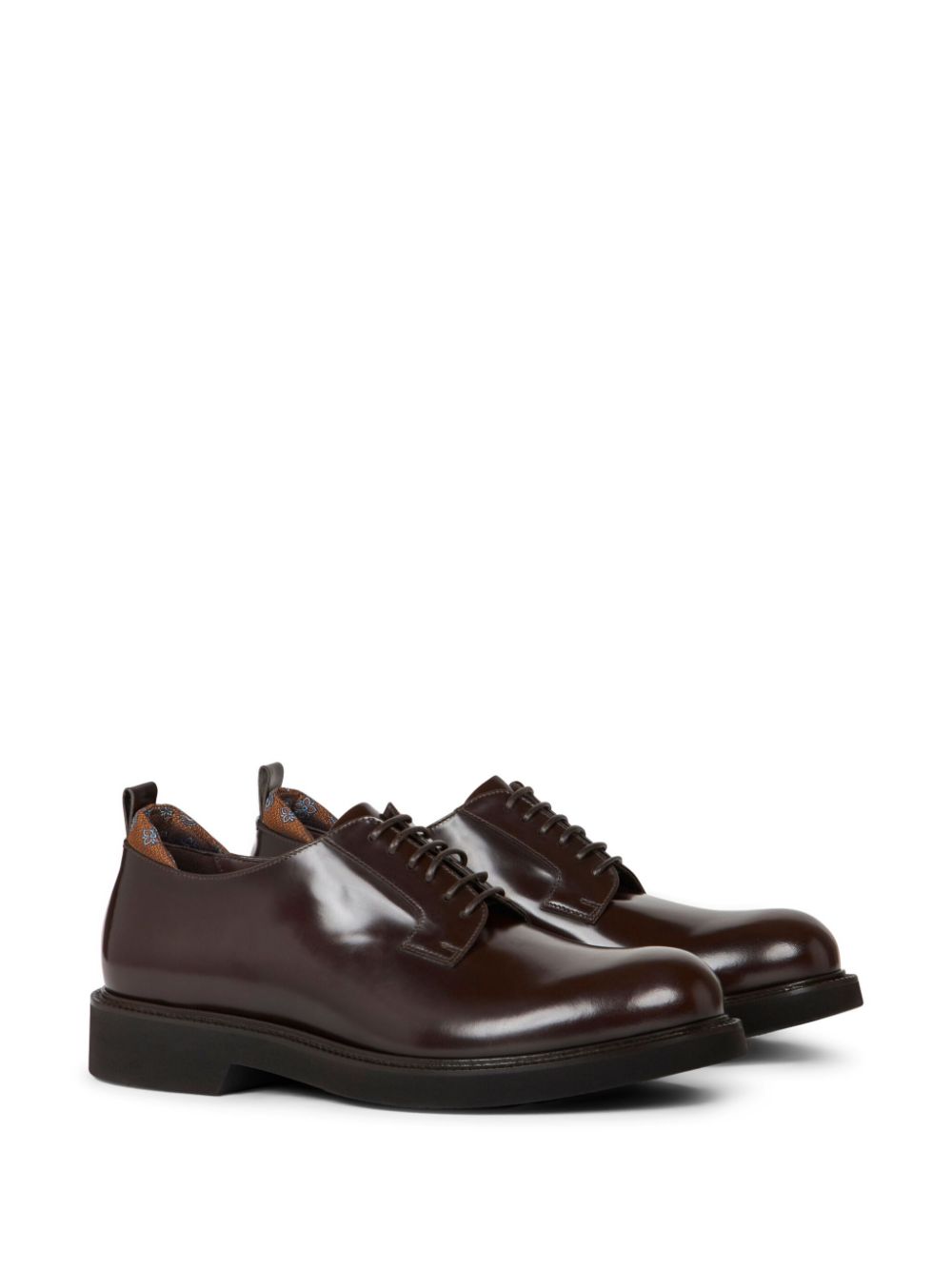 ETRO leather Derby shoes Brown