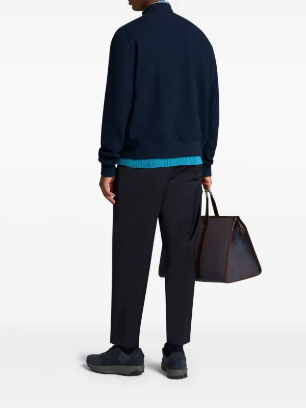ETRO Pegaso-embroidered Bomber Jacket | Blue | FARFETCH