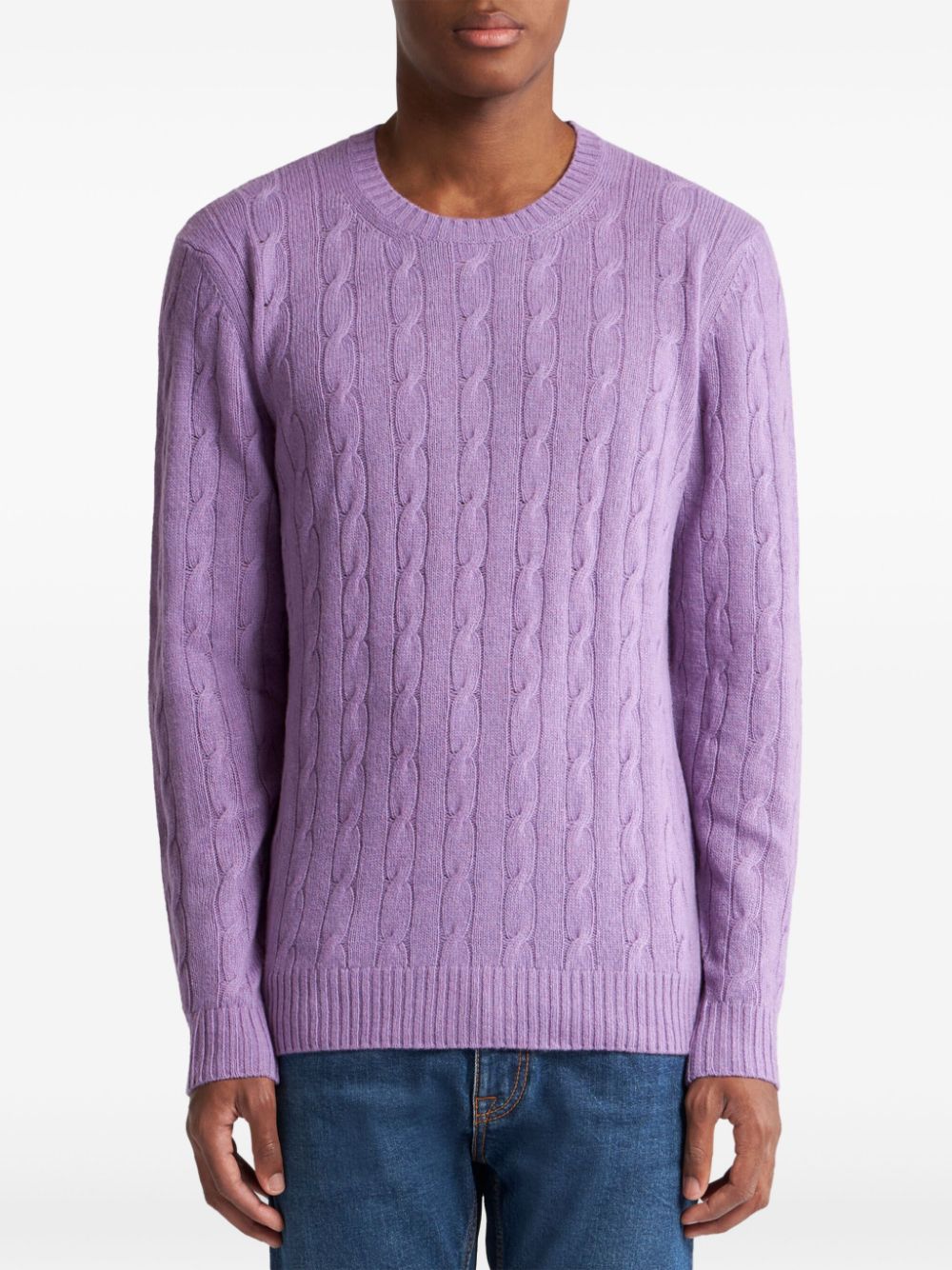 ETRO cable-knit cashmere sweater - Paars