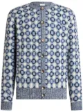 ETRO patterned-jacquard cardigan - Blue