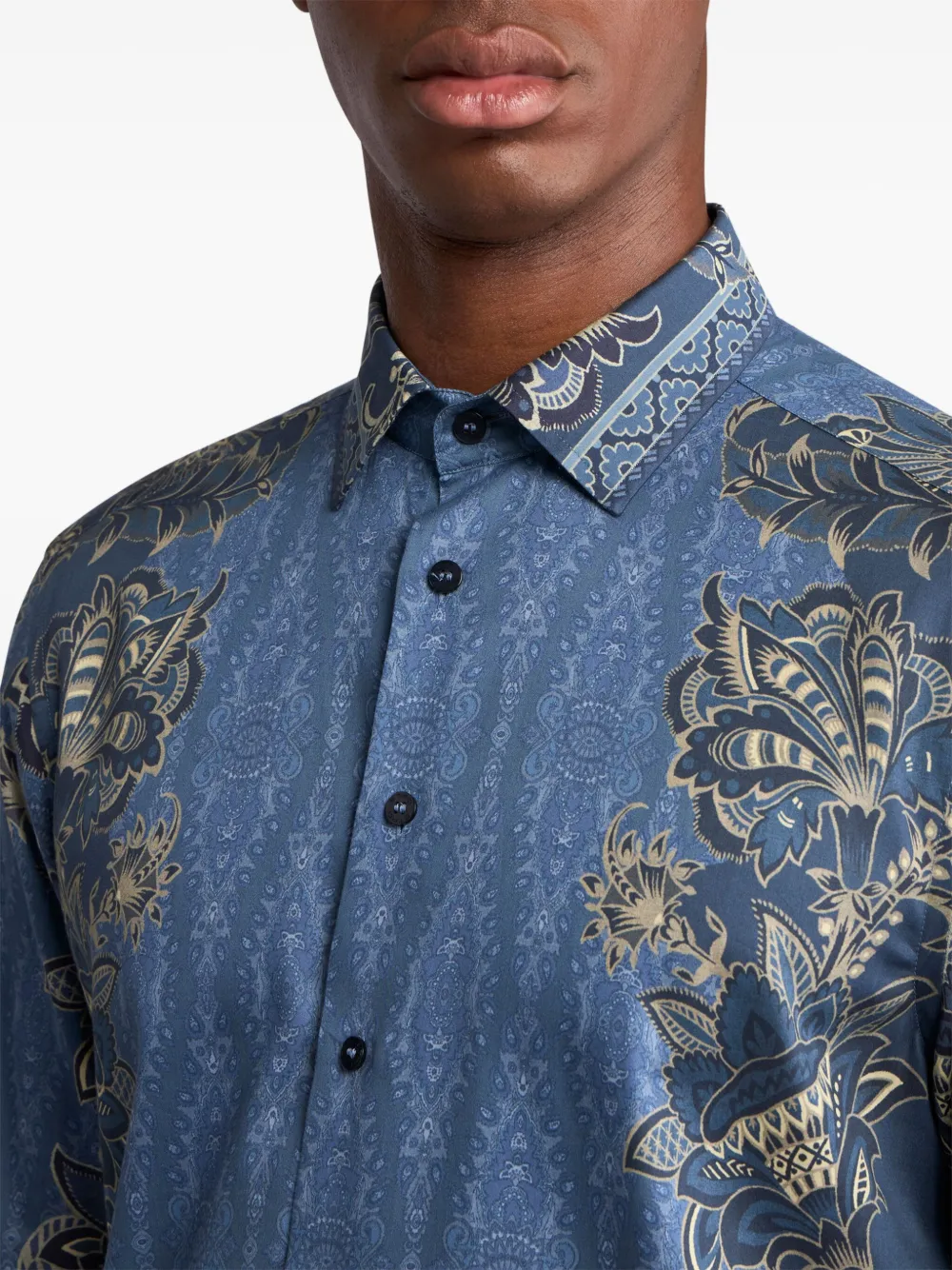 ETRO Overhemd met print Blauw